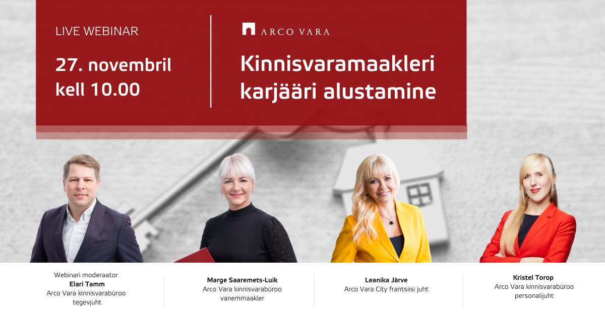 Webinar: “Kinnisvaramaakleri karjääri alustamine“