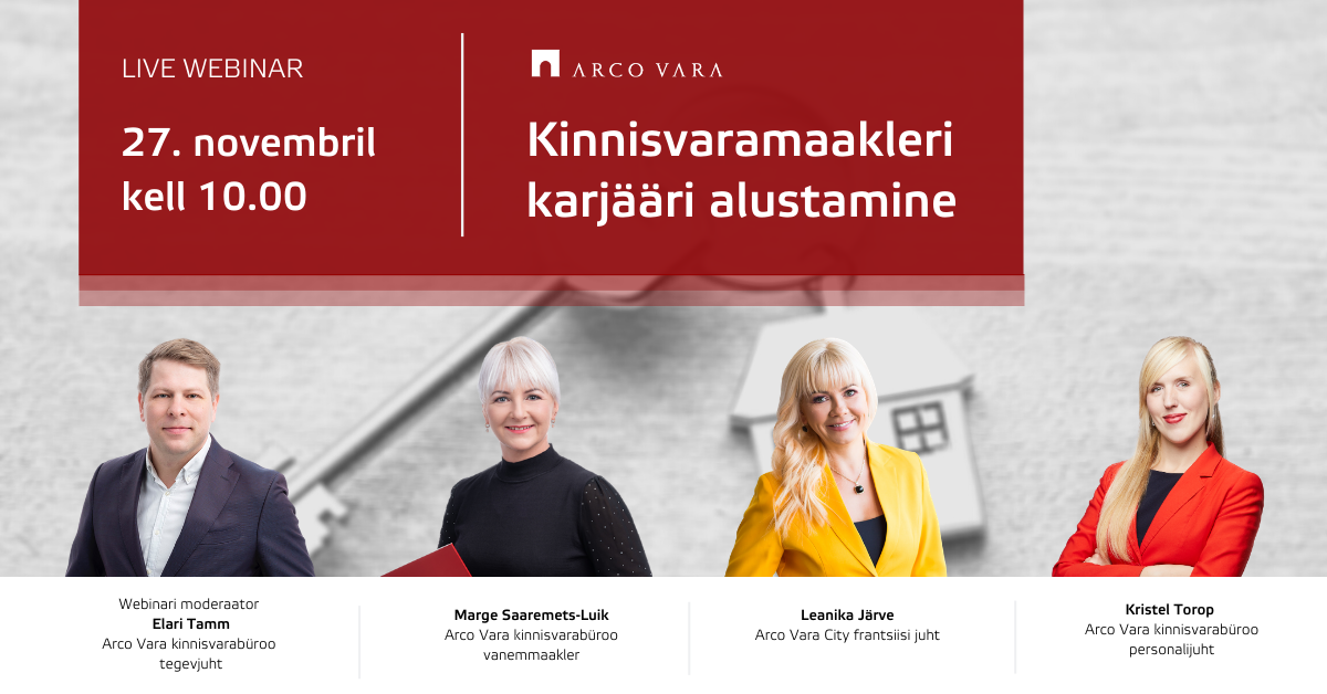 Webinar: “Kinnisvaramaakleri karjääri alustamine”