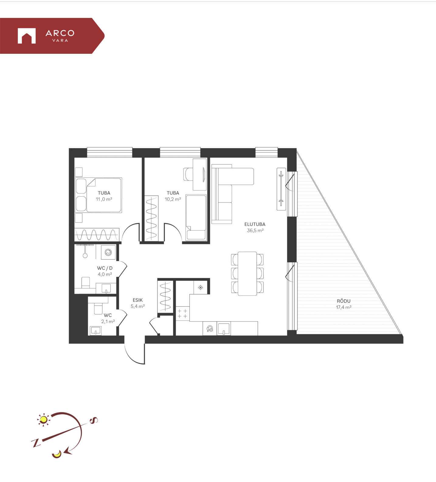 For sale - apartment Spordi 3b-5, Kristiine linnaosa, Tallinn, Harju maakond