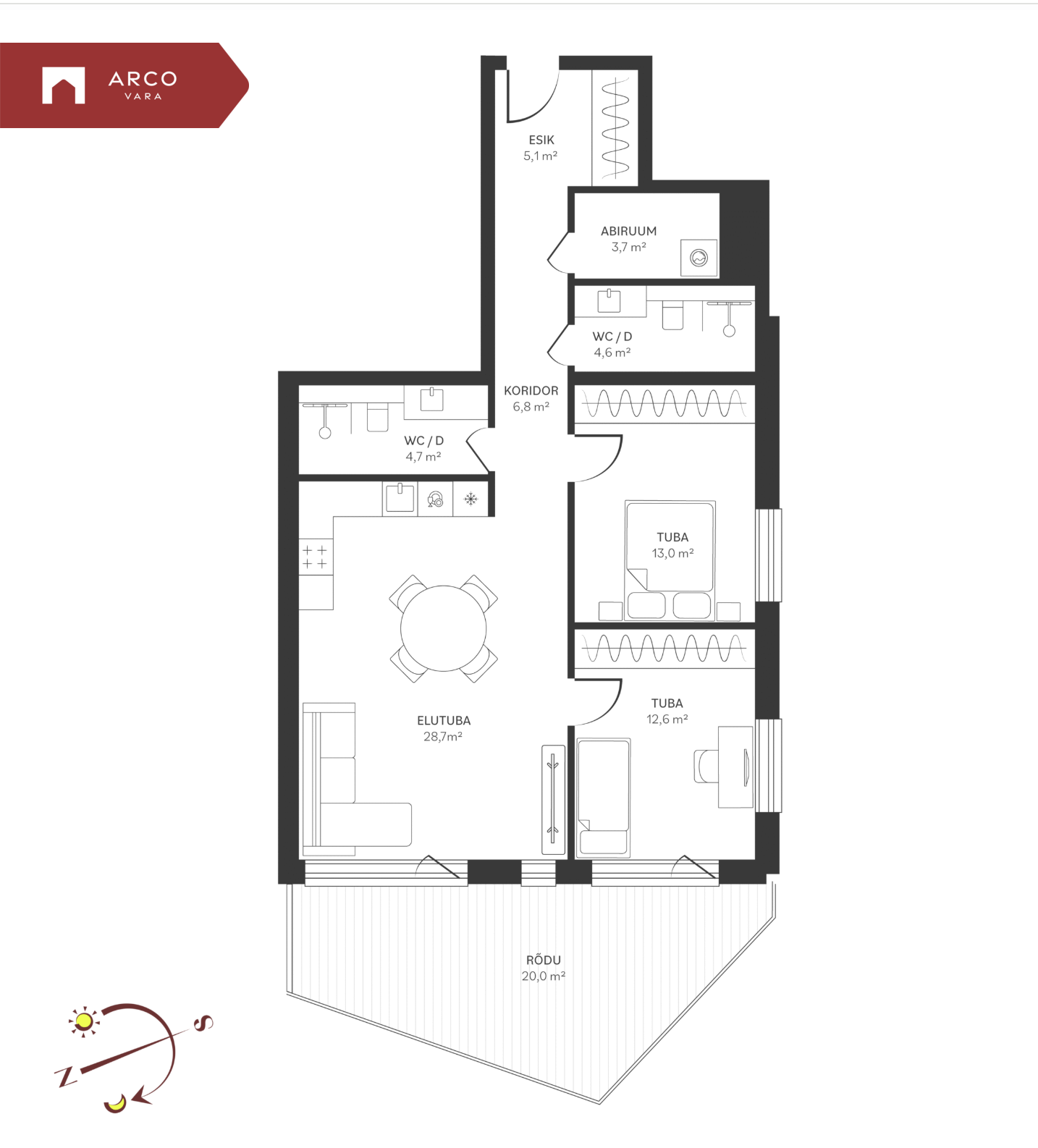 Müüa korter Spordi  3b-15, Kristiine linnaosa, Tallinn, Harju maakond