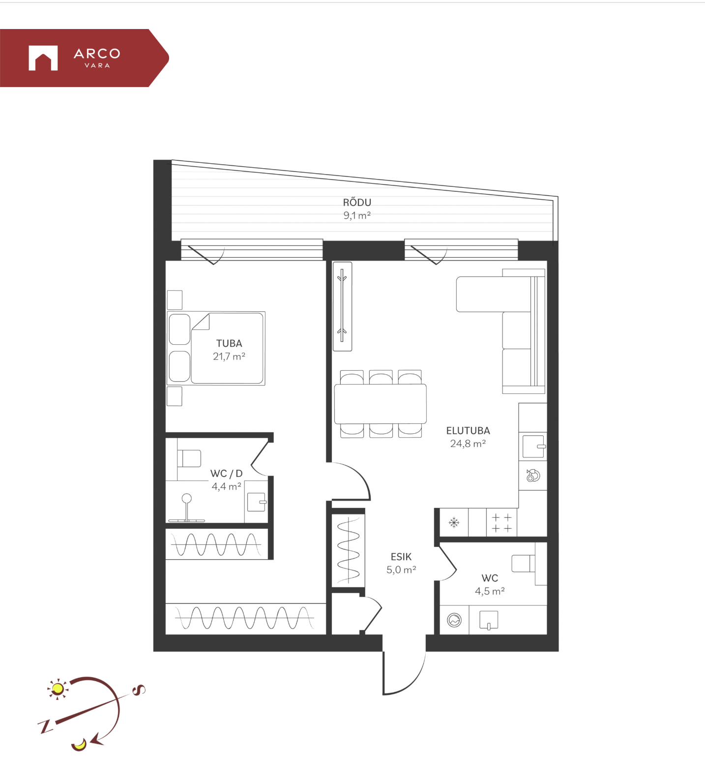 Müüa korter Spordi  3b-18, Kristiine linnaosa, Tallinn, Harju maakond