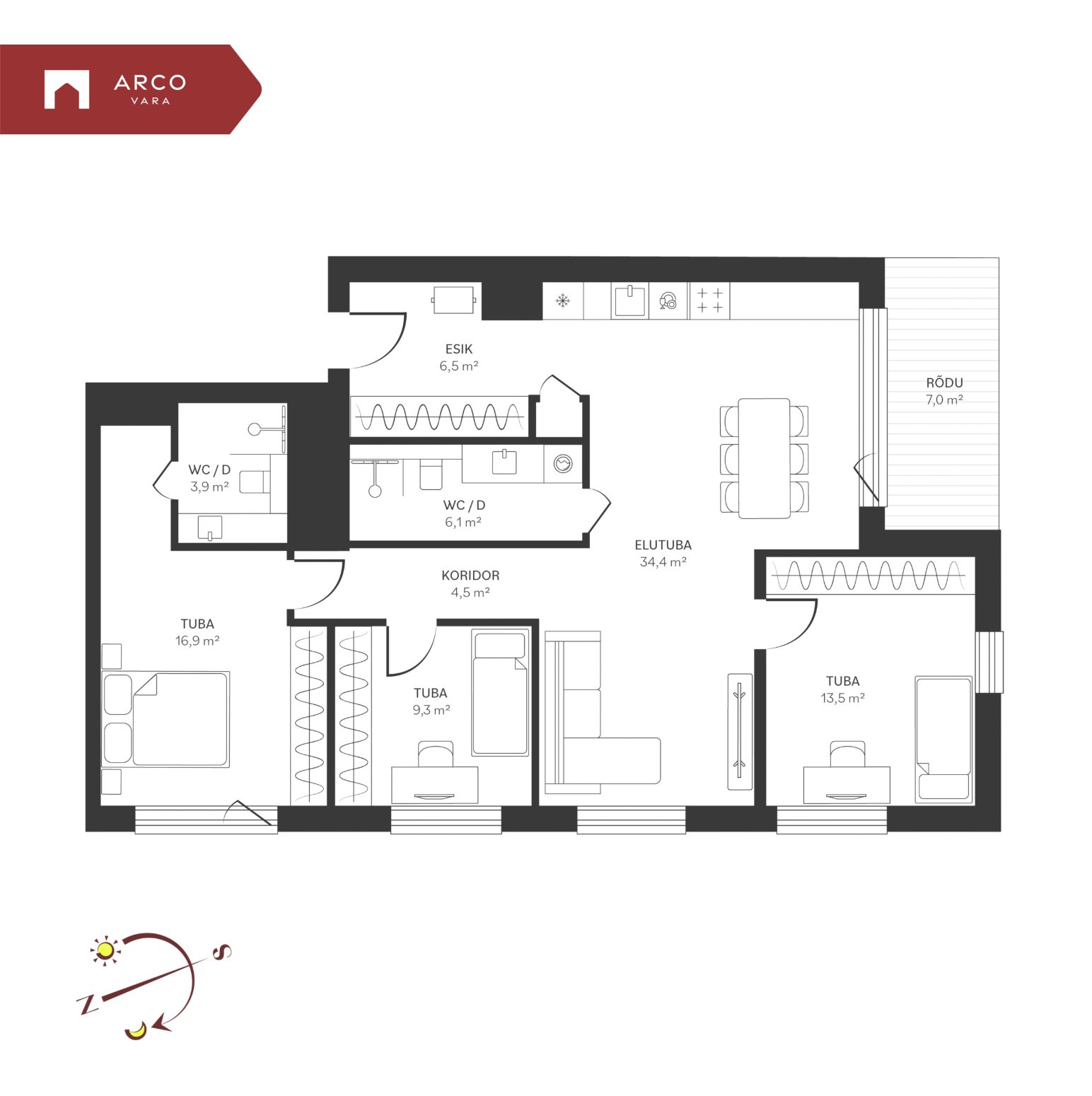 Müüa korter Spordi  3b-26, Kristiine linnaosa, Tallinn, Harju maakond
