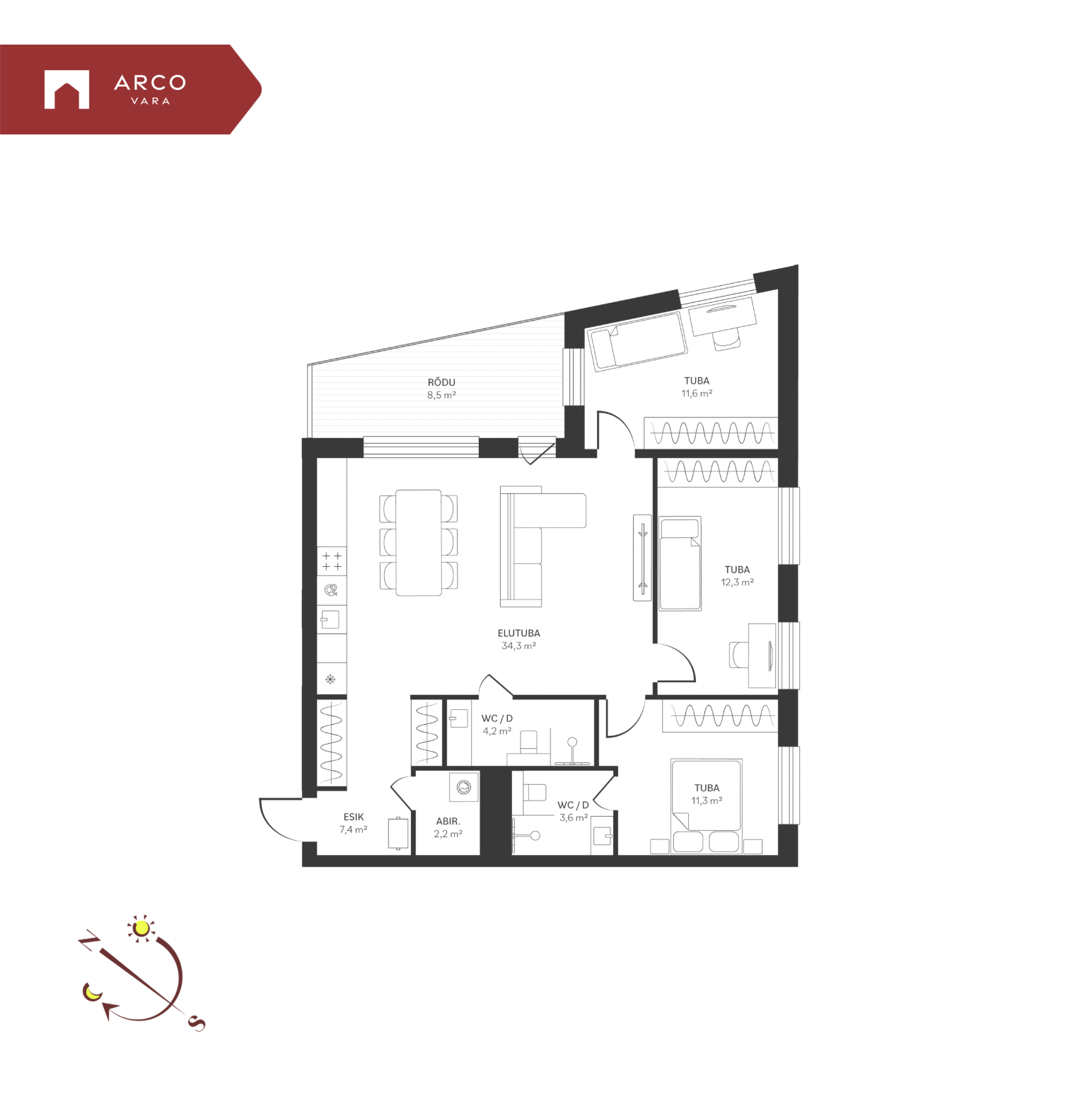 Müüa korter Spordi  3a-6, Kristiine linnaosa, Tallinn, Harju maakond