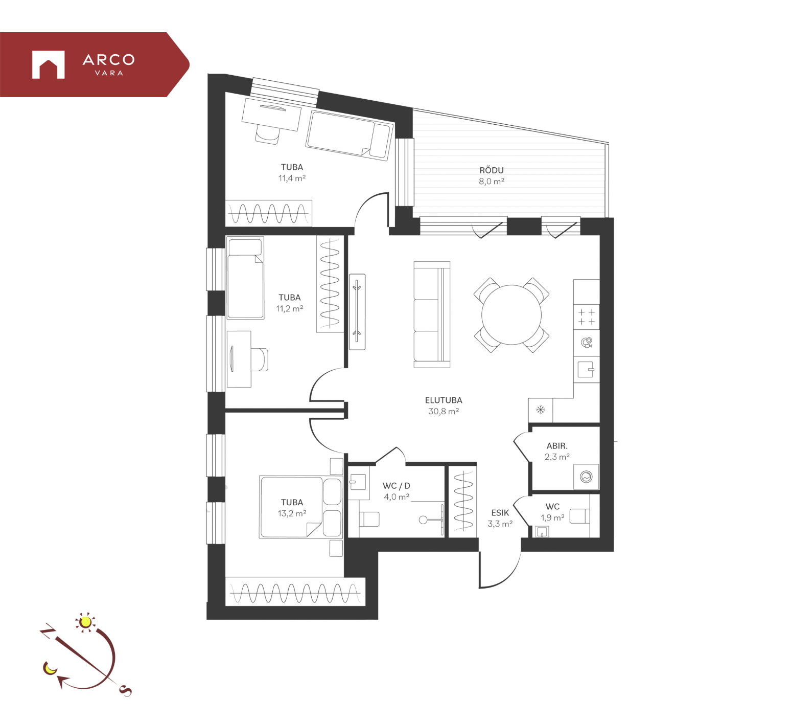 Müüa korter Spordi  3a-11, Kristiine linnaosa, Tallinn, Harju maakond