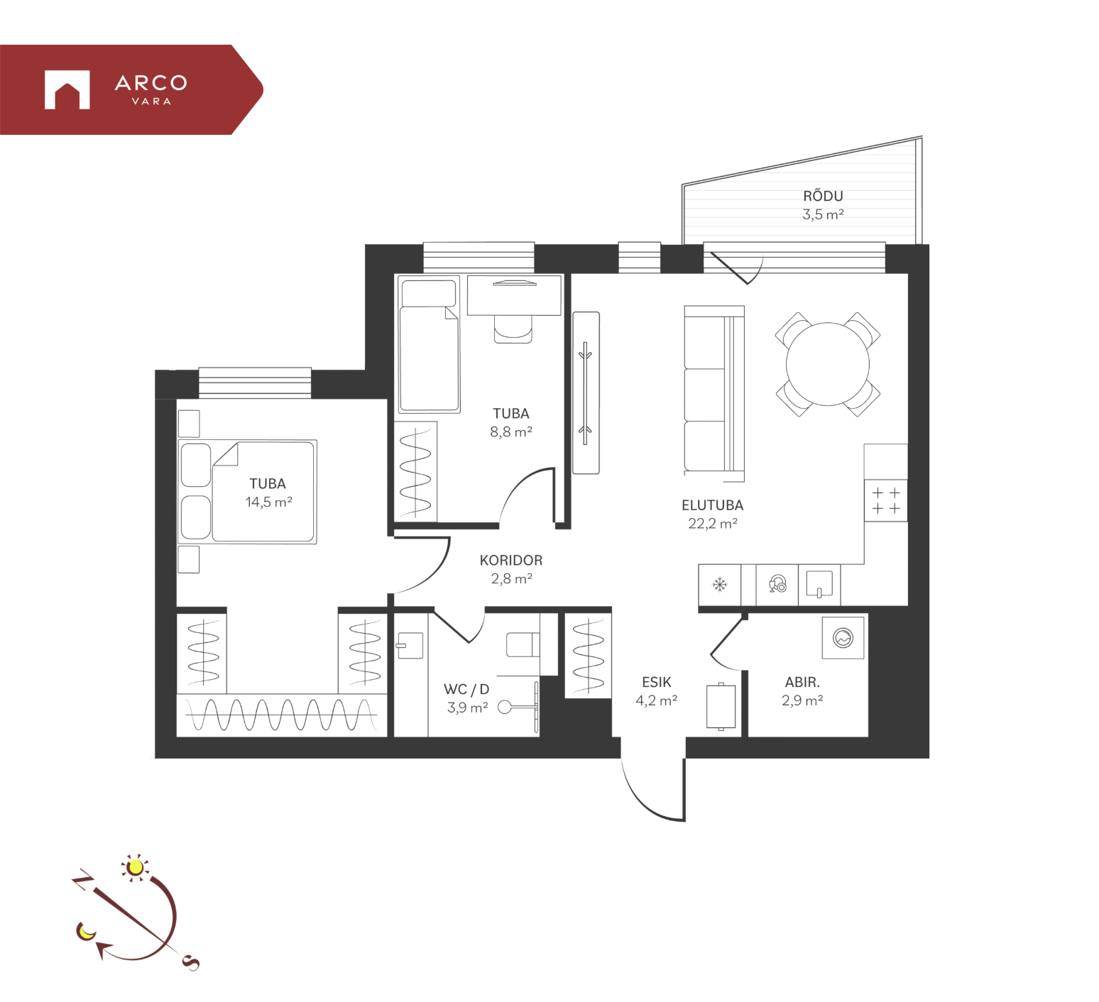Müüa korter Spordi  3a-13, Kristiine linnaosa, Tallinn, Harju maakond