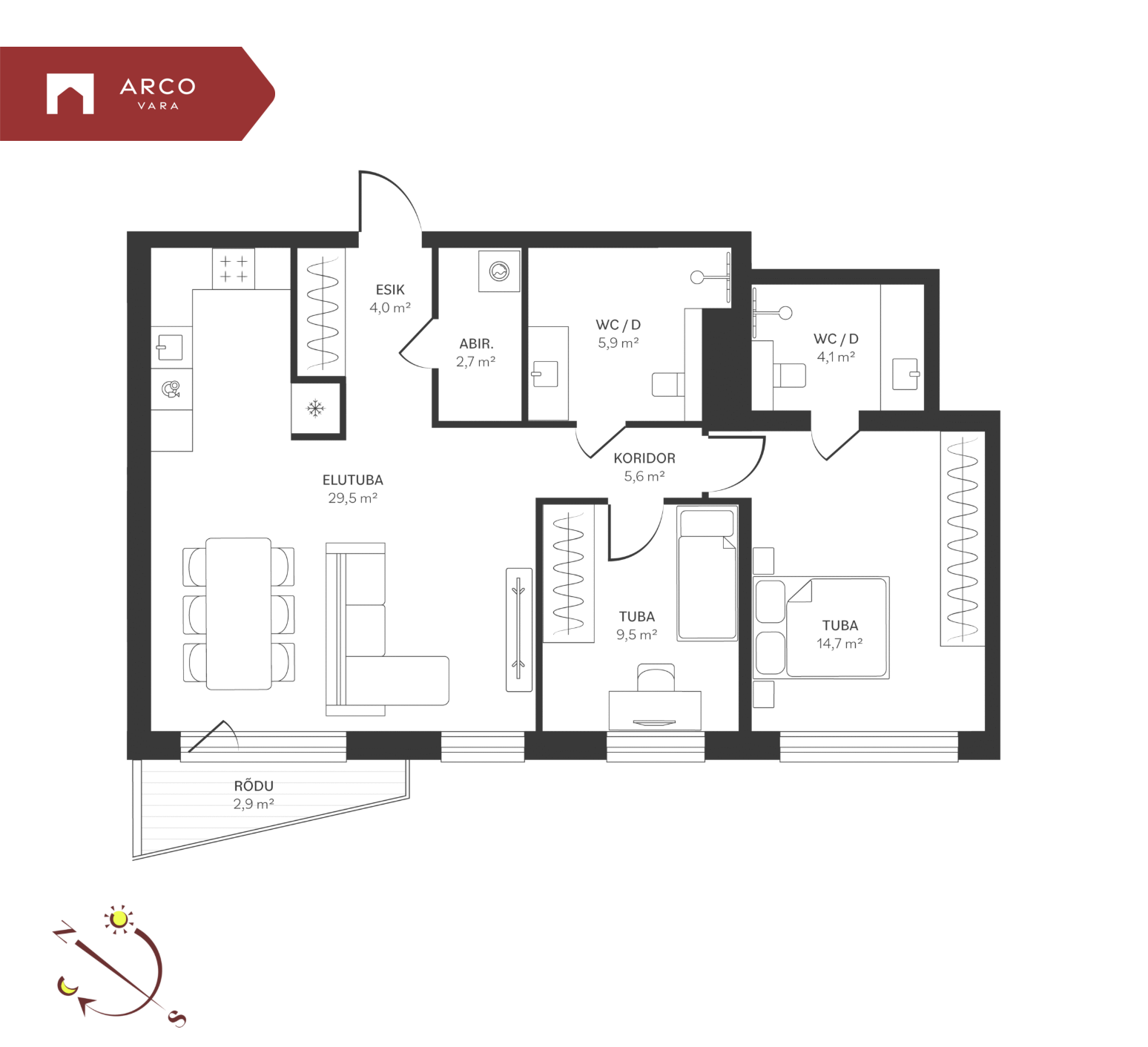 Müüa korter Spordi  3a-17, Kristiine linnaosa, Tallinn, Harju maakond