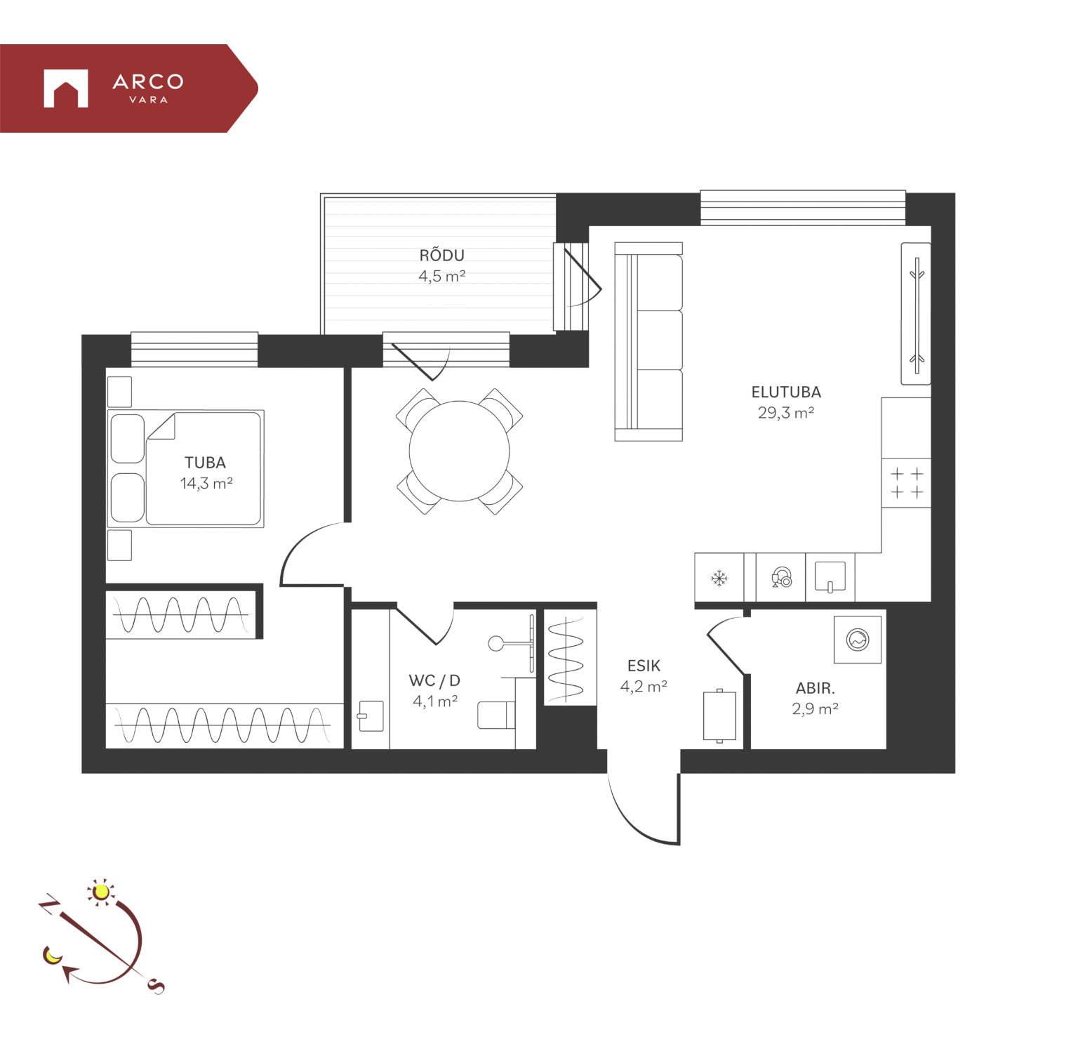 Müüa korter Spordi  3a-27, Kristiine linnaosa, Tallinn, Harju maakond