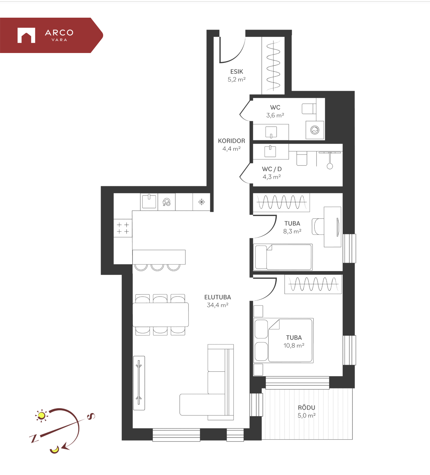 Müüa korter Spordi 3b-22, Kristiine linnaosa, Tallinn, Harju maakond