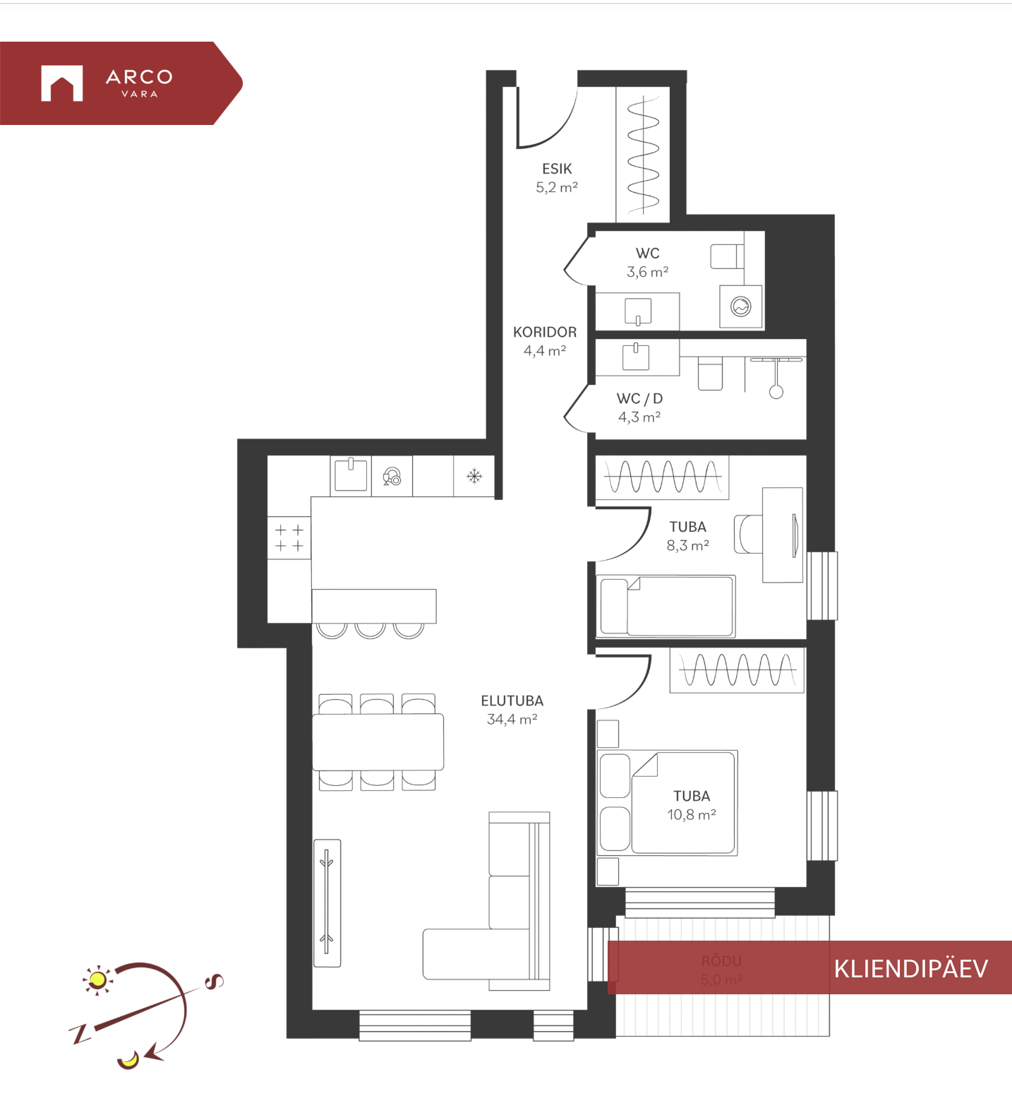 For sale - apartment Spordi 3b-22, Kristiine linnaosa, Tallinn, Harju maakond