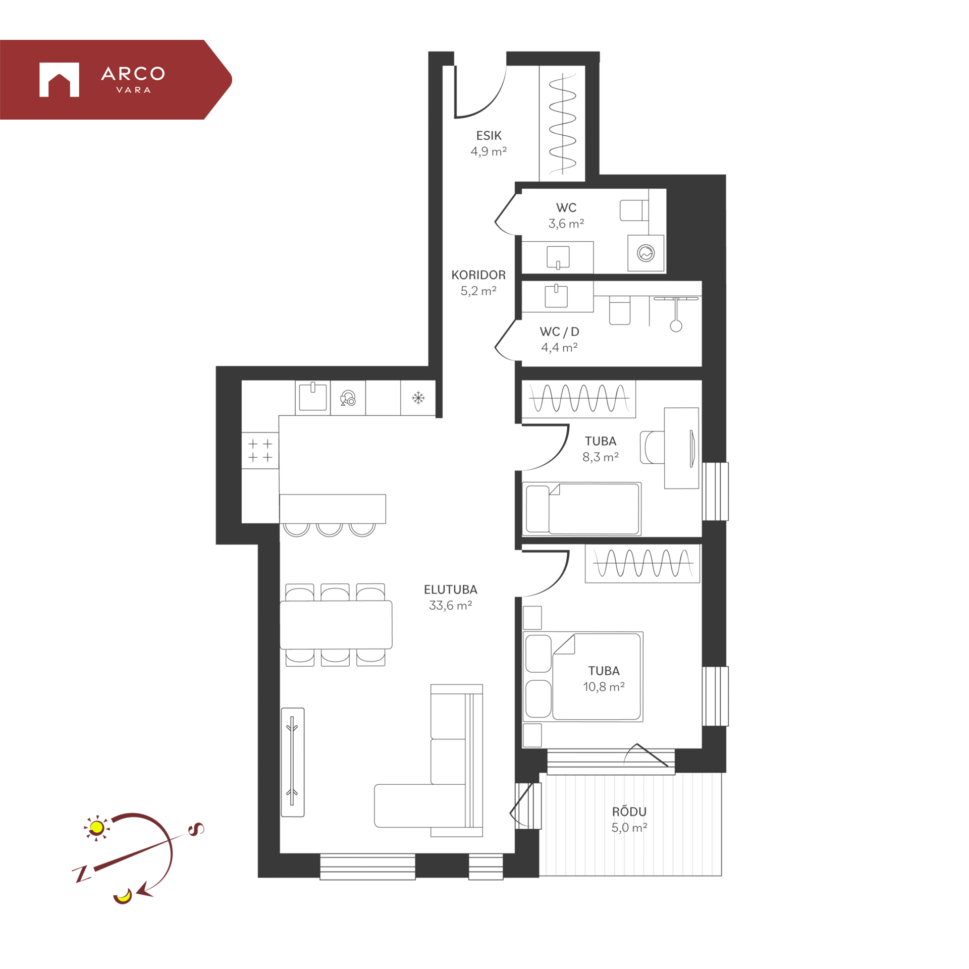 For sale - apartment Spordi 3b-22, Kristiine linnaosa, Tallinn, Harju maakond