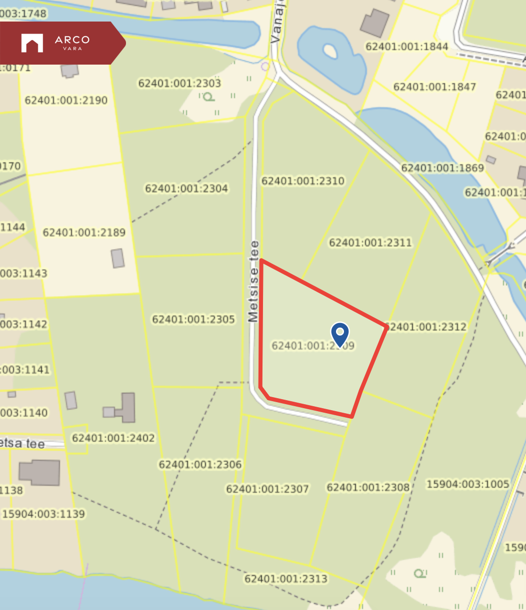 For sale - land Metsise tee 4, Papsaare küla, Pärnu linn, Pärnu maakond