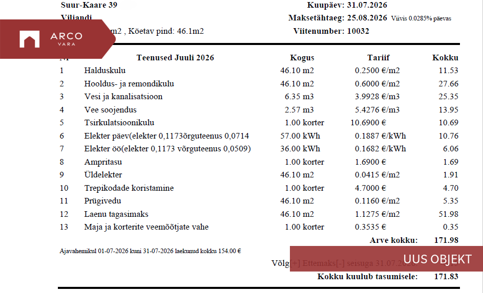 Müüa korter Suur-Kaare 39, Viljandi linn, Viljandi maakond