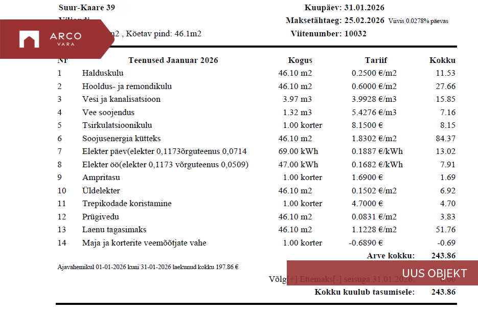 Müüa korter Suur-Kaare 39, Viljandi linn, Viljandi maakond