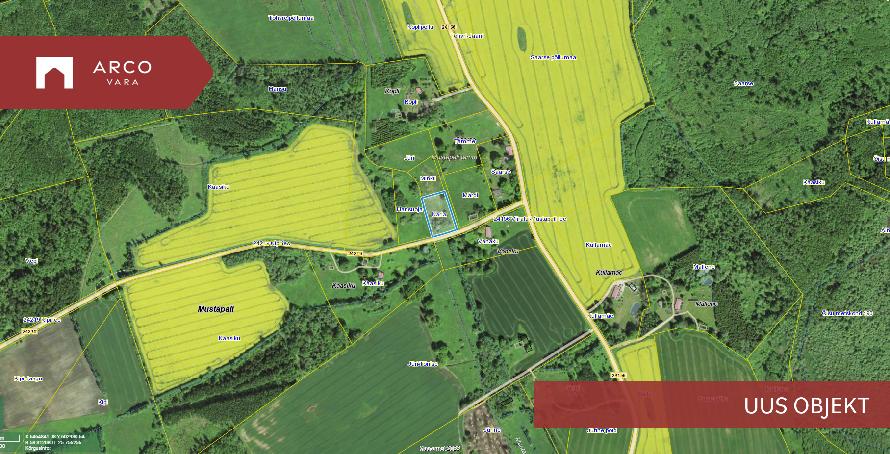 For sale - land Karla, Mustapali küla, Viljandi vald, Viljandi maakond
