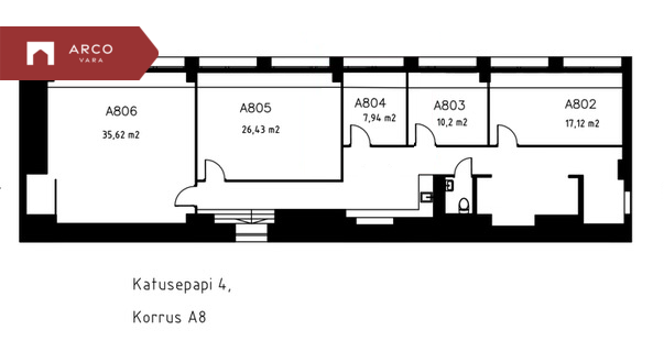 Сдаётся в аренду офисное помещение Katusepapi 4, Lasnamäe linnaosa, Tallinn, Harju maakond