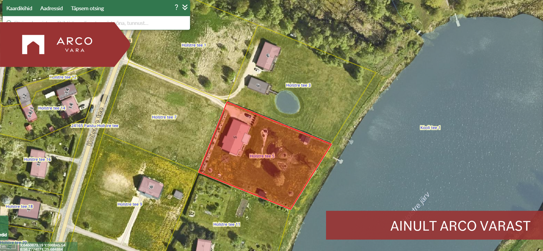 Müüa maja Holstre tee, Holstre küla, Viljandi vald, Viljandi maakond