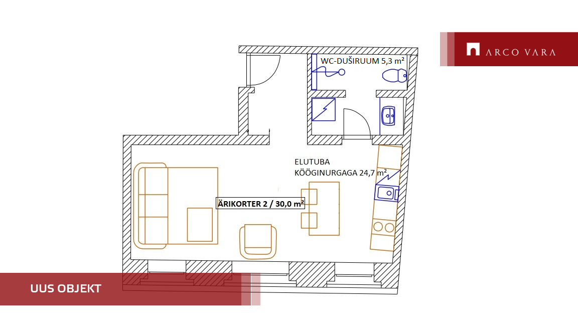 Сдаётся в аренду квартира Hommiku 5/2, Kesklinn (Pärnu), Pärnu linn, Pärnu maakond